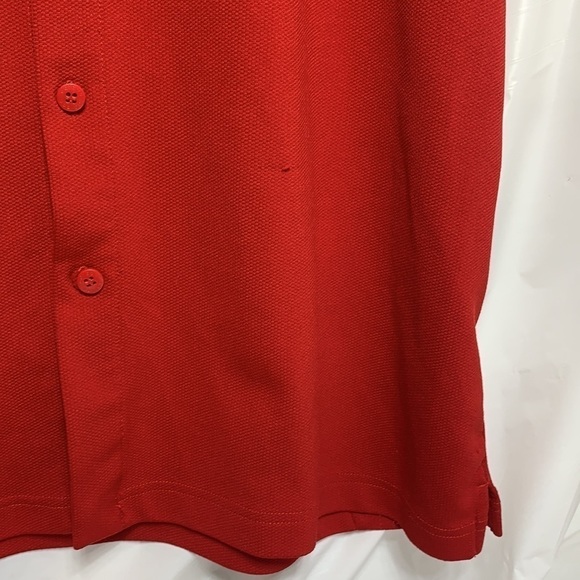 MEN’S Adidas Red Nebraska Cornhusker Button Down Short Sleeve Logo Shirt Size L - Picture 3 of 6